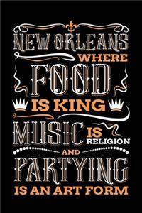 New Orleans Where Food is King Music is Religion and Partying is And Art Form