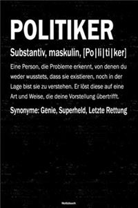 Politiker Notizbuch