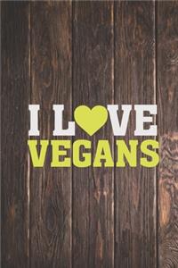 I Love Heart Vegans - Journal