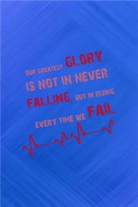 Our Greatest Glory Is Not In Never Falling, But In Rising Every Time We Fail