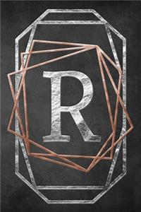 Chalkboard Foiling Minimalist Letter Notebook - R