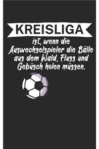 Kreisliga ist wenn die Auswechselspieler die Bälle aus dem Wald Fluss und Gebüsch holen müssen