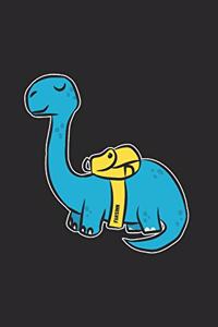 Funny School Brachiosaurus Dinosaur Notebook