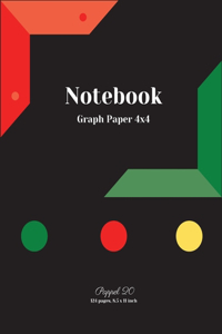 Composition Notebook Graph Paper 4x4 -Quad Paper-124 pages- 8.5x11-Inches