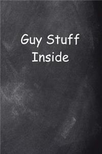 Guy Stuff Inside Journal For Men Chalkboard Style