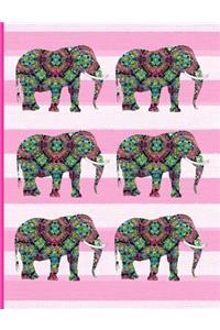 Ornate Elephant Design Writing Book