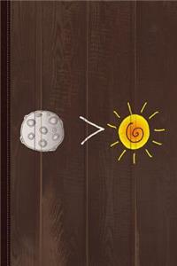 Moon Is Greater Than the Sun Total Solar Eclipse Journal Notebook