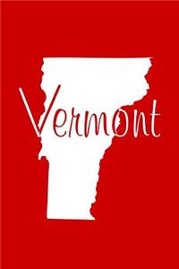 Vermont - Red Lined Notebook with Margins