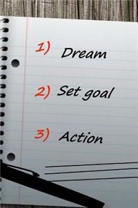 Dream Set Goal Action Journal