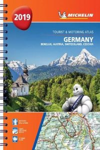 Germany, Benelux, Austria, Switzerland, Czech Republic 2019 - Tourist and Motoring Atlas (A4-Spirale)
