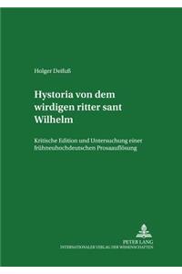 «Hystoria Von Dem Wirdigen Ritter Sant Wilhelm»