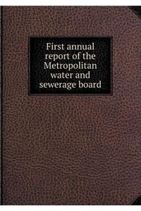 First Annual Report of the Metropolitan Water and Sewerage Board