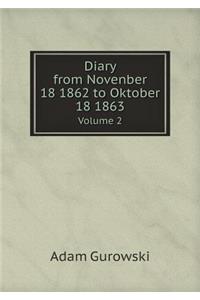 Diary from Novenber 18 1862 to Oktober 18 1863 Volume 2
