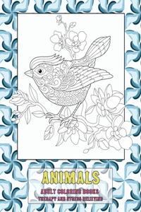 Adult Coloring Books Therapy and Stress Relieving - Animals