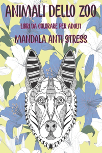 Libri da colorare per adulti - Mandala Anti stress - Animali dello zoo