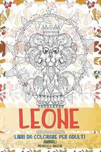 Libri da colorare per adulti - Modelli e disegni - Animali - Leone