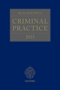 Blackstone's Criminal Practice 2015