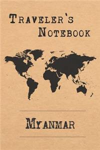 Traveler's Notebook Myanmar: 6x9 Travel Journal or Diary with prompts, Checklists and Bucketlists perfect gift for your Trip to Myanmar for every Traveler