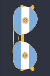 Argentina Notebook 'Argentina Sunglasses' - Holiday Planner - Argentine Flag Diary - Argentina Travel Journal