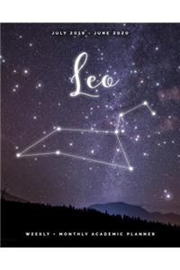 Leo July 2019 - June 2020 Weekly + Monthly Academic Planner
