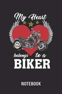 My Heart Belongs To A Biker Notebook