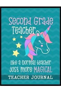 Second Grade Teacher like a normal teacher just more Magical Teacher Journal