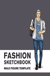 Fashion Sketchbook Male Figure Template