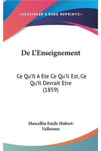 de L'Enseignement