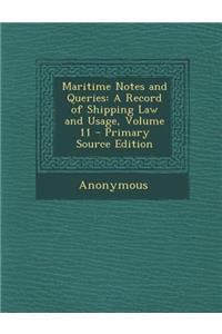 Maritime Notes and Queries