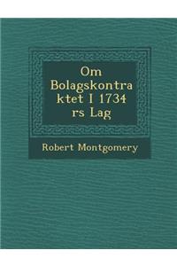 Om Bolagskontraktet I 1734 RS Lag