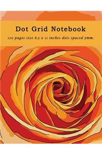 Dot Grid Notebook 120 Pages Size 8.5 X 11 Inches Dots Spaced 5mm.