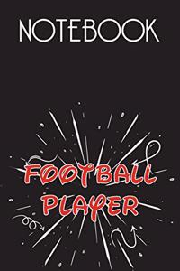 FOOTBALL PLAYER Notebook, Simple Design