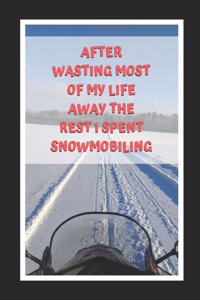 After Wasting Most Of My Life Away The Rest I Spent Snowmobiling