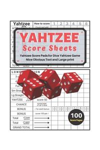 Yahtzee Score Sheets
