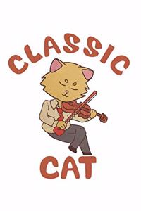 Violin Music Cat Notebook