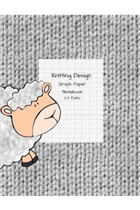 Knitting Design: Graph Paper Notebook, Blank Knitting Patterns Lamb Book, 2:3 Ratio