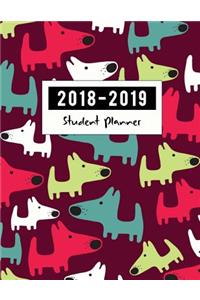 Student Planner: Academic Planner, Project Journal, Weekly Tracker, Diary School, Organizer and Calendar, Daily, Monthly, Weekly, Yearly Goal, (August 2018-December 2019)