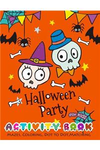 Halloween Party Activity Book for Kids