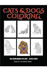 Stress Coloring Book (Cats and Dogs)