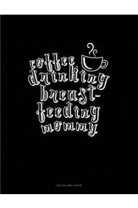 Coffee Drinking Breastfeeding Mommy: Unruled Composition Book