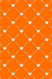 Journal Notebook White Quilted Hearts Pattern 8