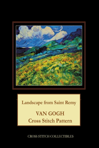 Landscape from Saint Remy: Van Gogh Cross Stitch Pattern