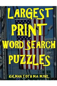 Largest Print Word Search Puzzles