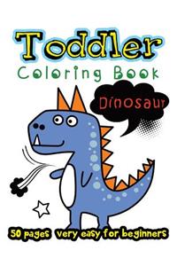 Dinosaur Toddler Coloring Book 50 Pages very easy for beginners