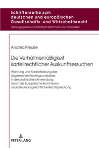 Verhaeltnismaeßigkeit kartellrechtlicher Auskunftsersuchen