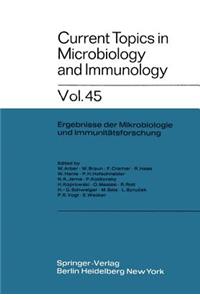 Current Topics in Microbiology and Immunology: Ergebnisse Der Mikrobiologie Und Immunitätsforschung