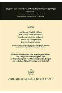 Untersuchungen Über Das Alterungsverhalten, Die Temperaturbeständigkeit Und Zeitstandfestigkeit Von Metallklebverbindungen: Mit Und Ohne Füllstoffzusätze Zum Klebstoff