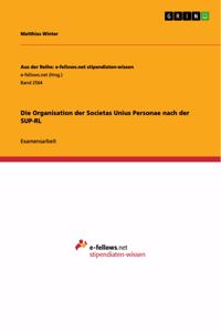 Organisation der Societas Unius Personae nach der SUP-RL