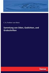 Sammlung von Oden, Gedichten, und Grabschriften