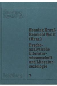 Psychoanalytische Literaturwissenschaft Und Literatursoziologie